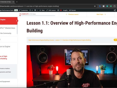High Performance Engine Building Course - Engine Blue Printing - Learn How to Build High Horsepower Engines Step by Step video course and training